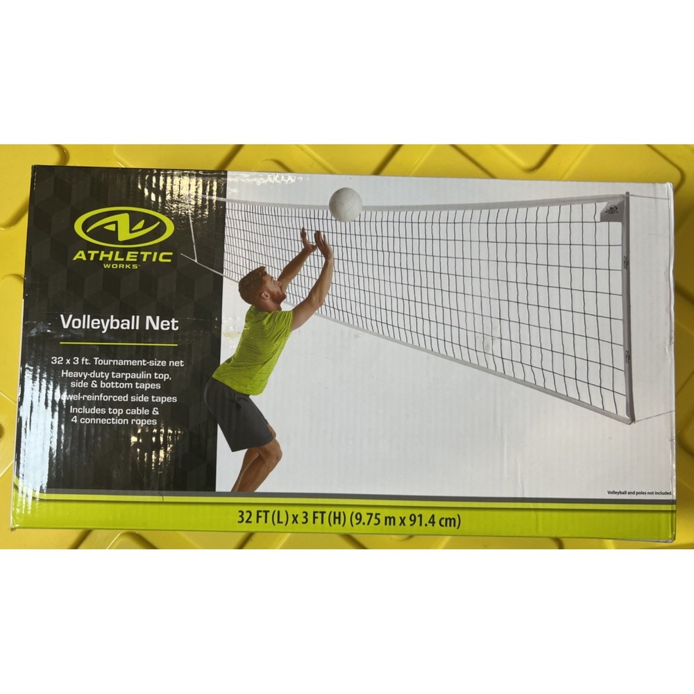 Athletic Works Volleyball Net 32x3 ft Tournament Size Heavy Duty New (NO POLES)